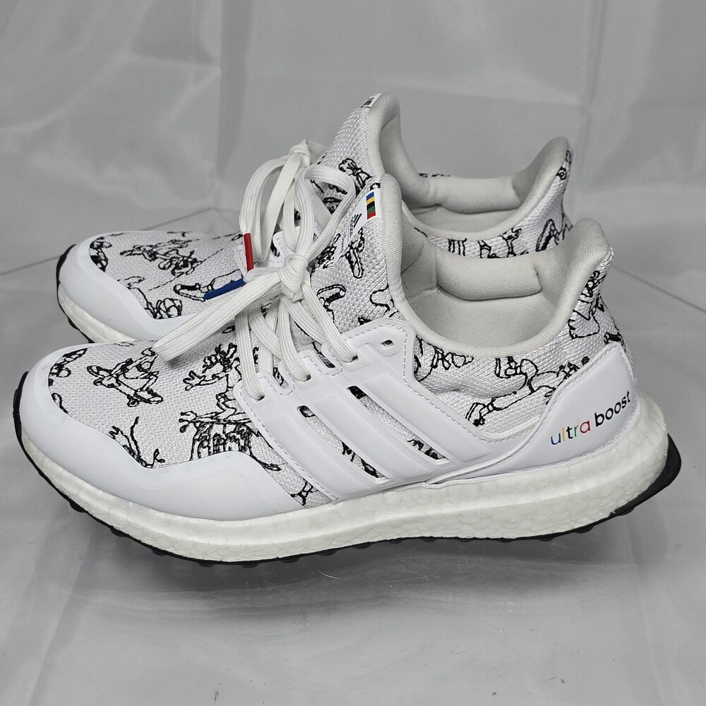 Adidas Ultraboost DNA J Sport Goofy Disney FX0228 White Sneakers Kids/Youth 4.5